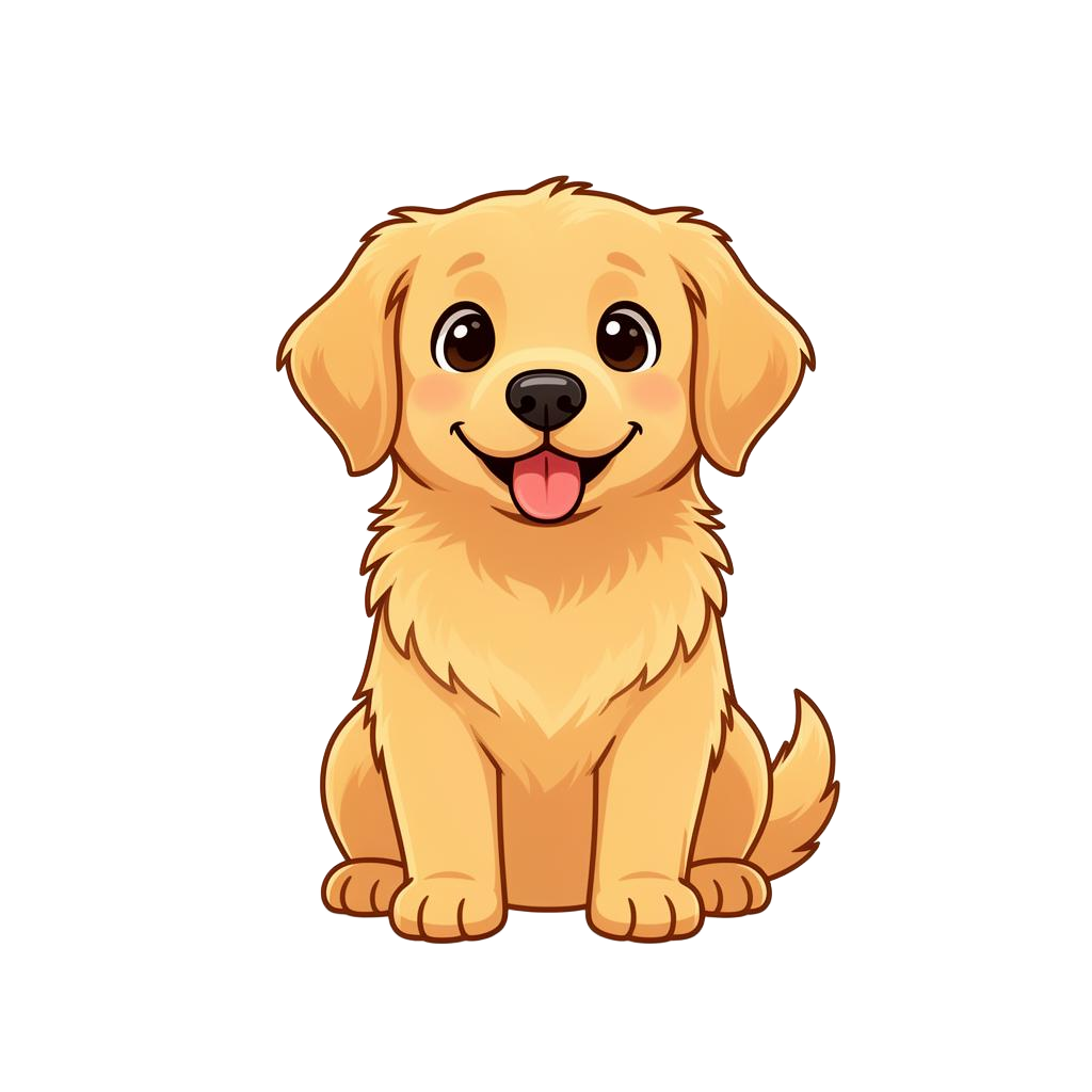 Retrievr golden puppy mascot